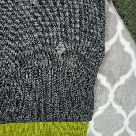 Krimson Klover Sweater Women Large Green Gray Gemini Droptail Merino Alpaca - Picture 7 of 9